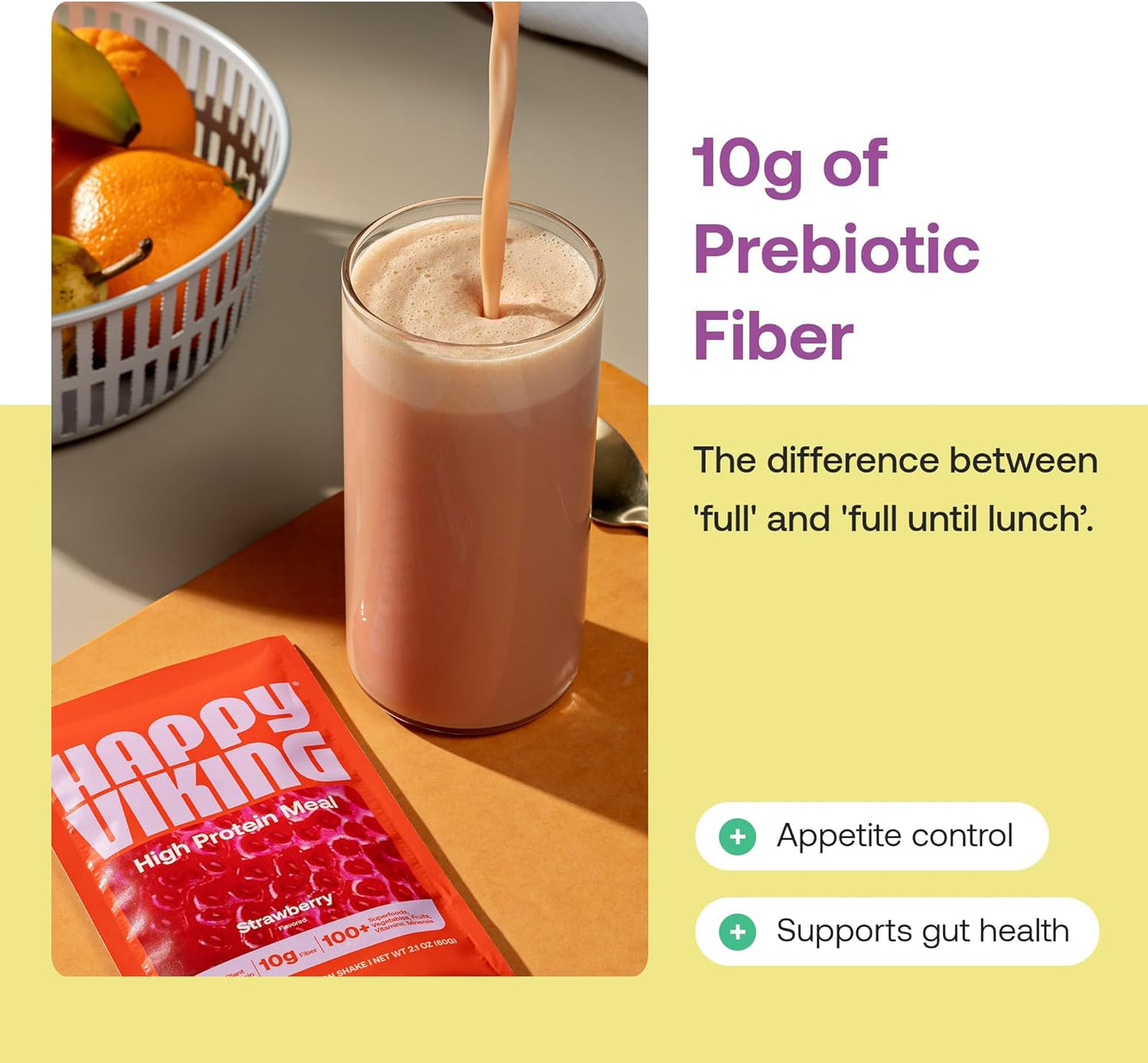 Happy Viking   High-Protein + Fiber Meal  15 Servings