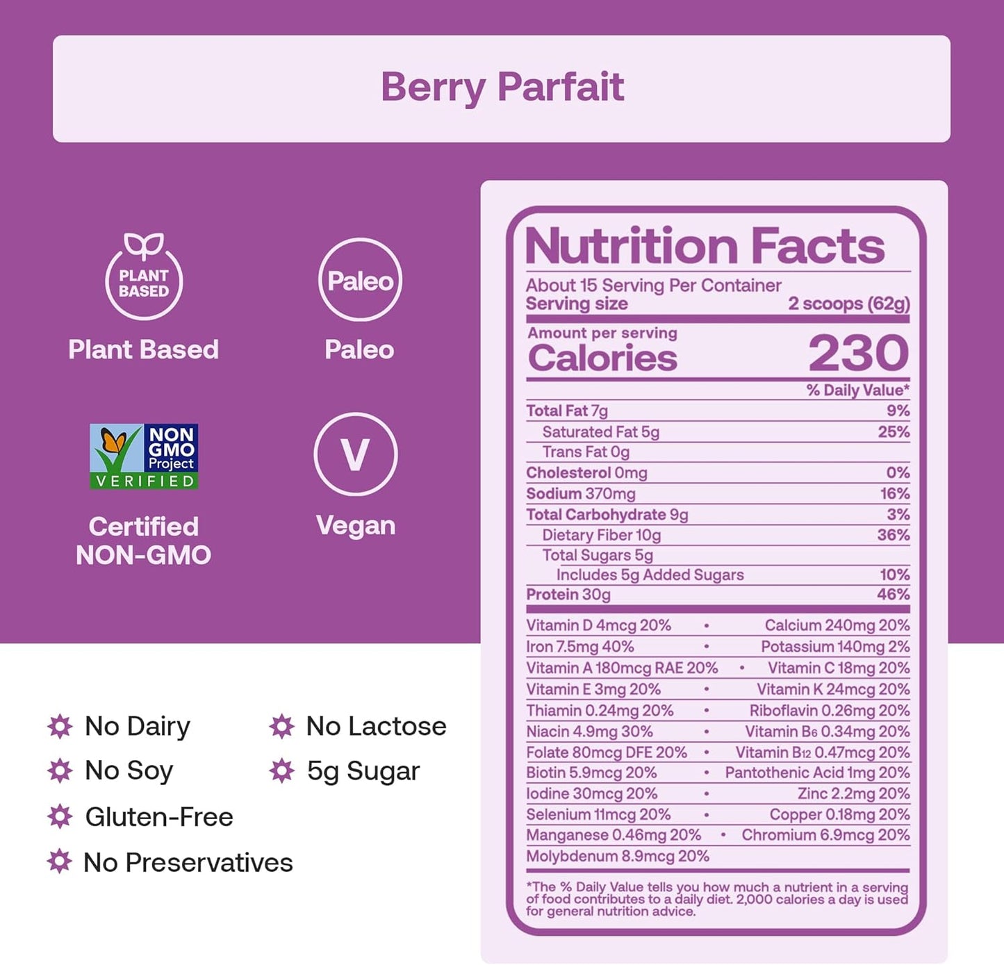 Happy Viking   High-Protein + Fiber Meal  15 Servings