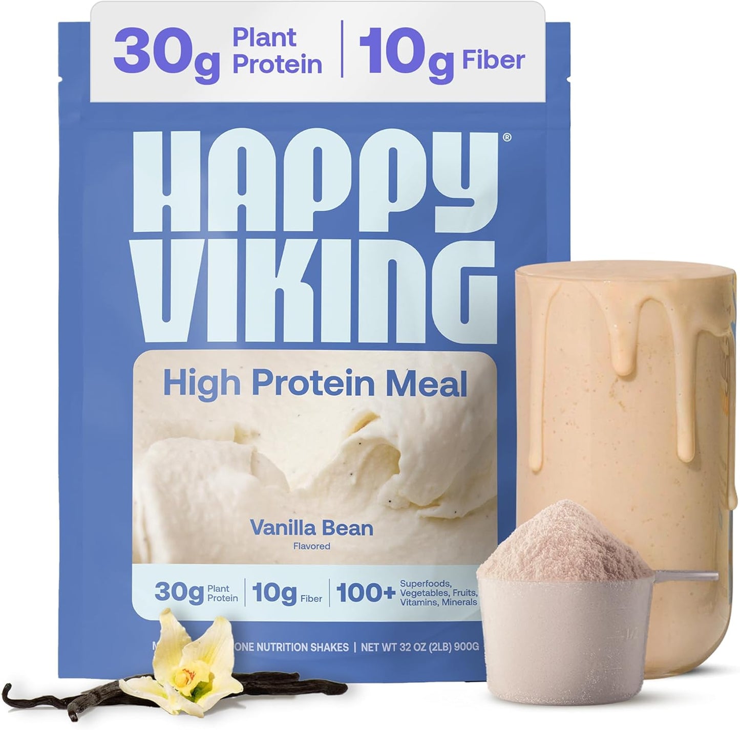 Happy Viking   High-Protein + Fiber Meal  15 Servings